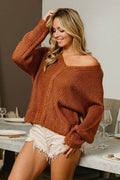 BiBi V-Neck Cable Knit Sweater - Hovatok