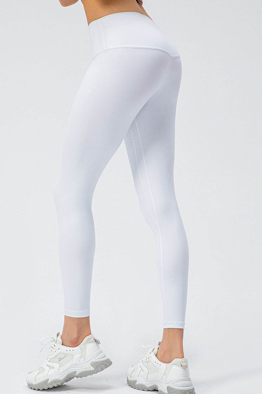 Wide Waistband Slim Fit Active Leggings - Hovatok