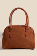 Fame Faux Leather Handle Boxy Handbag - Hovatok