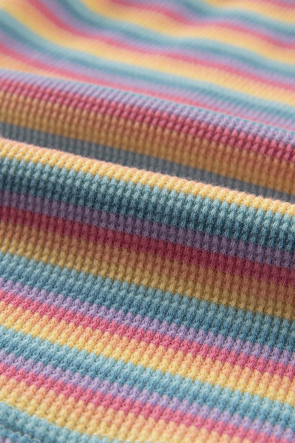 Striped Round Neck Top and Shorts Set - Hovatok