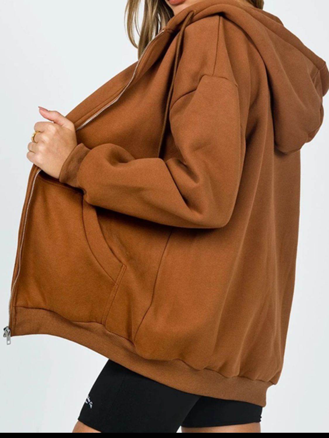 Zip-Up Drawstring Hoodie - Hovatok