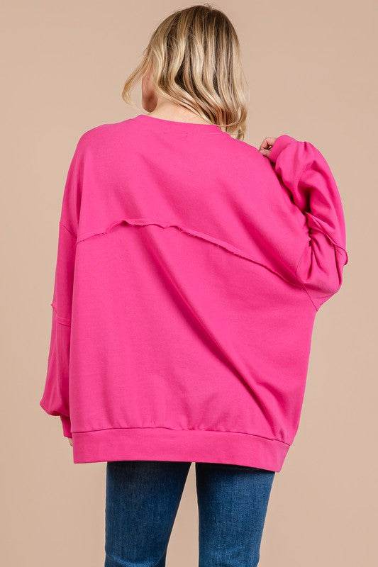 Ces Femme Exposed Seam Long Sleeve Sweatshirt - Hovatok