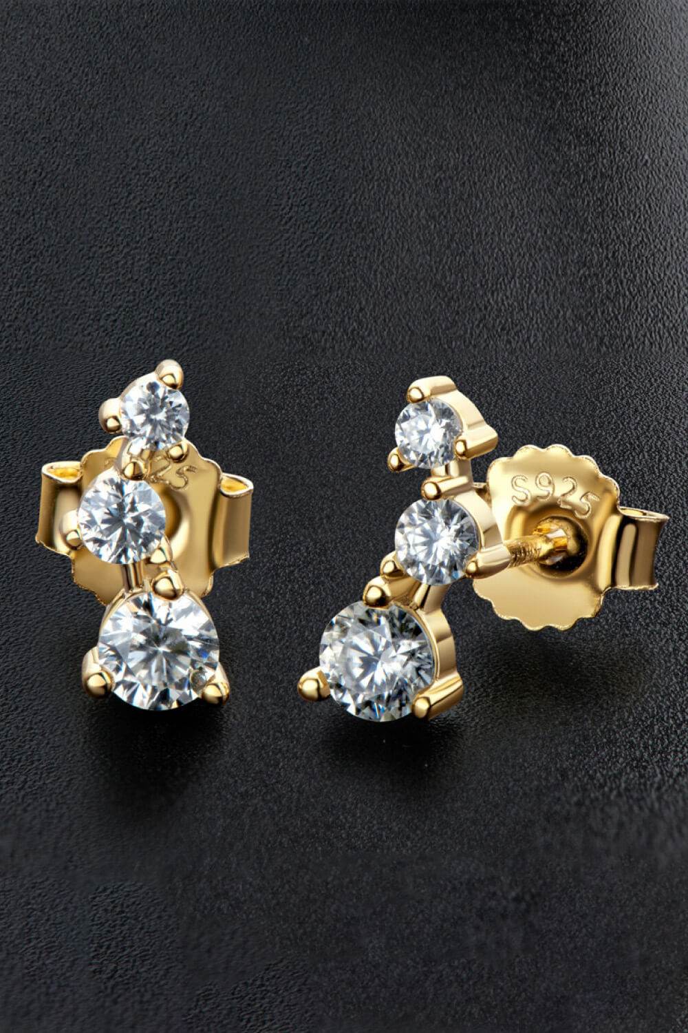 Adored Your Way Moissanite Stud Earrings - Hovatok