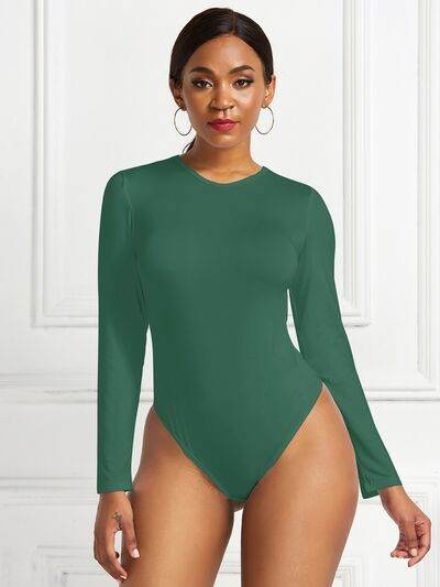 Round Neck Long Sleeve Bodysuit - Hovatok