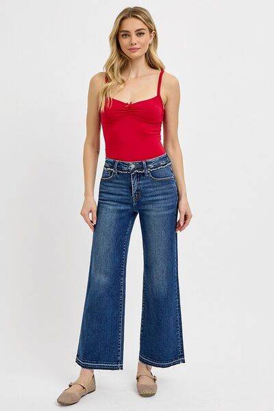 RISEN Full Size Tummy Control Bootcut Jeans Plus Size - Hovatok
