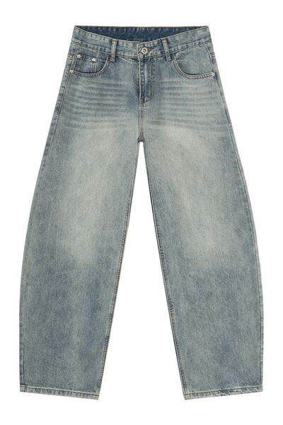 Wide Leg Jeans with Pockets - Hovatok