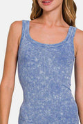 Zenana Ribbed Scoop Neck Tank - Hovatok