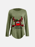 Full Size Reindeer Round Neck Long Sleeve T-Shirt - Hovatok
