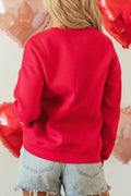 Valentine’s Day XOXO Round Neck Drop Shoulder Sweatshirt - Hovatok