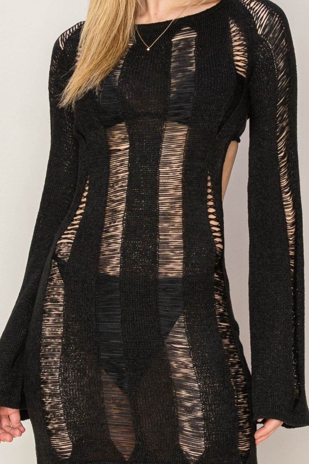 HYFVE Backless Cover Up Mini Dress - Hovatok