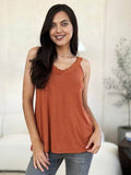 Basic Bae Full Size Lace Detail V-Neck Cutout Cami - Hovatok