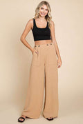 Culture Code Full Size High Waist Wide Leg Cargo Pants - Hovatok