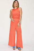 Basic Bae Full Size Ribbed Tank and Wide Leg Pants Set - Hovatok