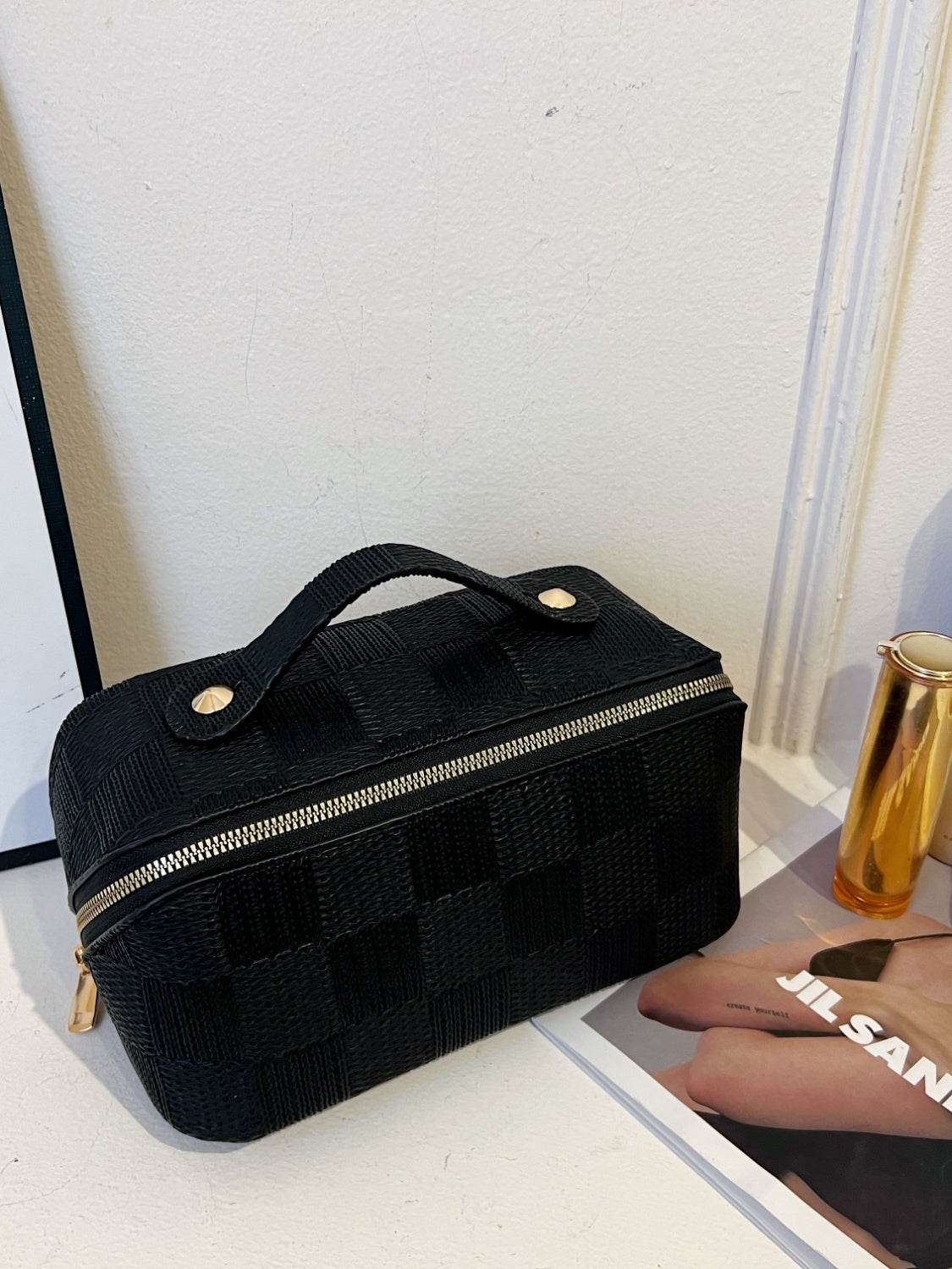 Texture PU Leather Cosmetic Bag - Hovatok