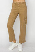 Risen Full Size High Rise Cargo Jeans - Hovatok