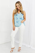 Sew In Love Off To Brunch Full Size Floral Tank Top - Hovatok