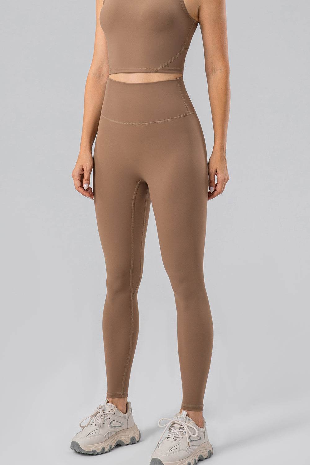 High Waist Wide Waistband Active Leggings - Hovatok