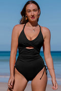 Cutout V-Neck Spaghetti Strap One-Piece Swimwear - Hovatok