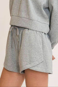 Umgee Full Size Drawstring Sweatshorts with Pockets Plus Size - Hovatok