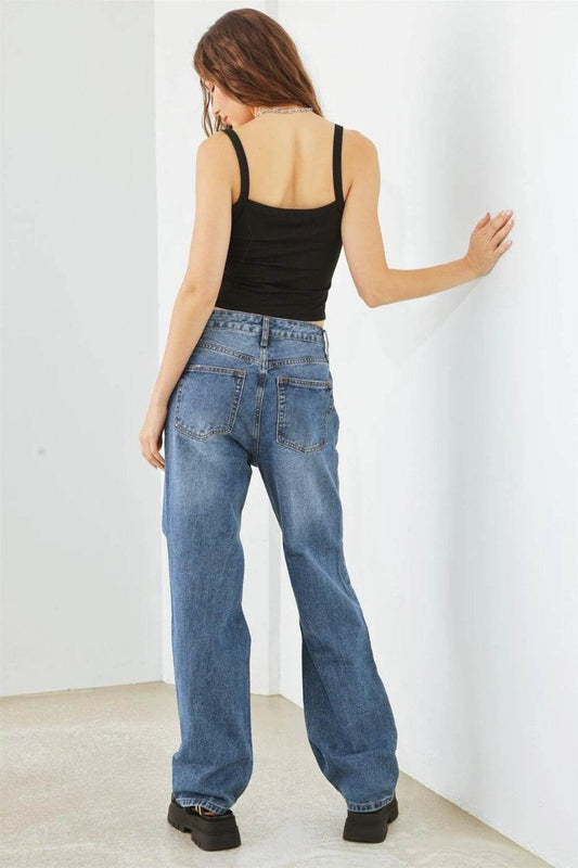 HAMMER COLLECTION Distressed High Waist Jeans - Hovatok