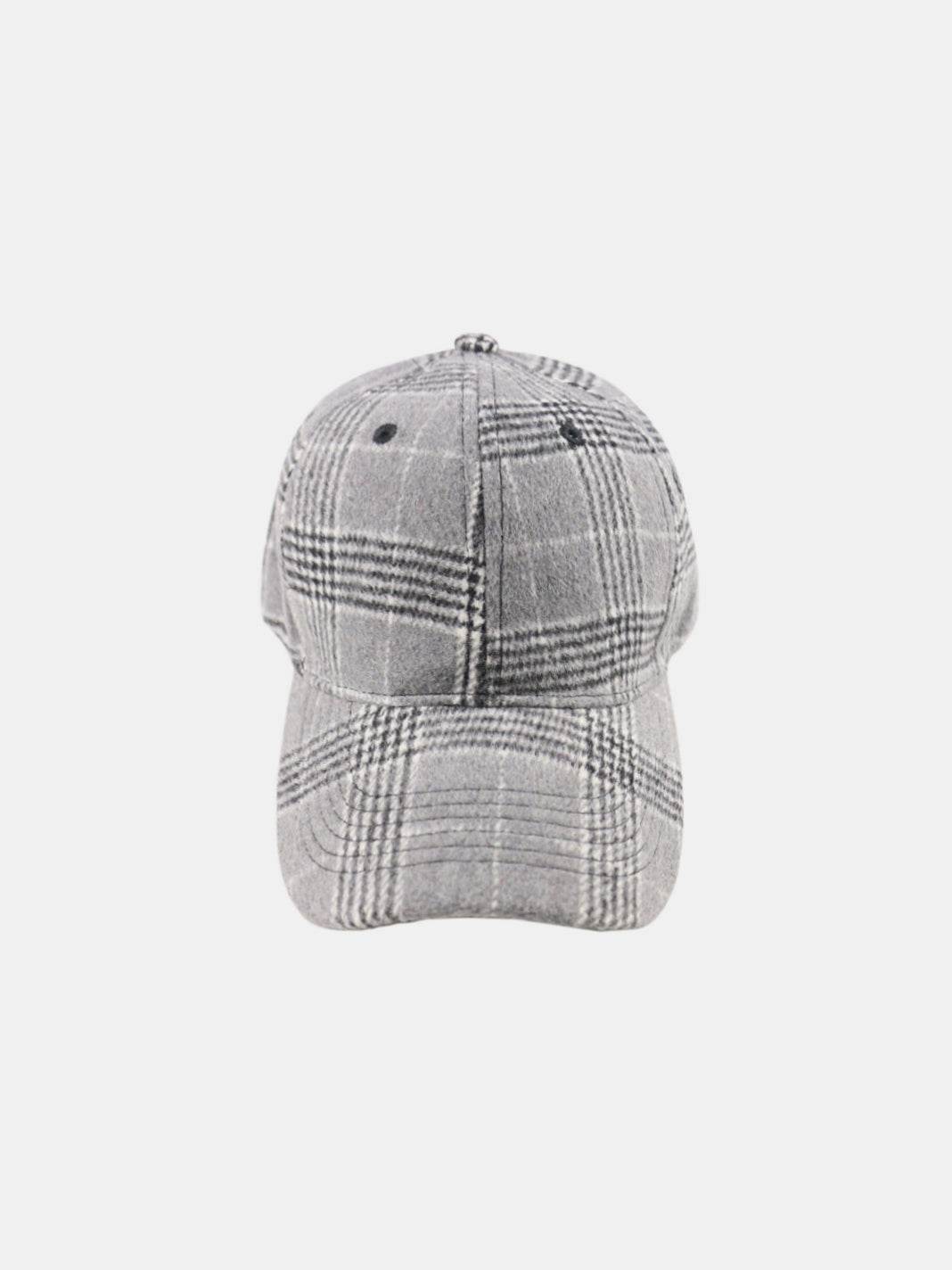 Plaid Adjustable Cotton Baseball Cap - Hovatok