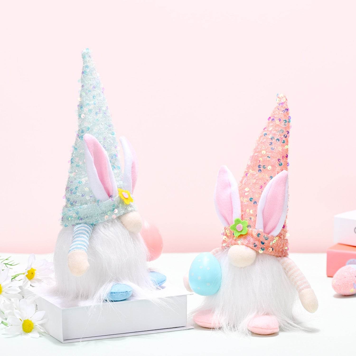 Easter Sequin Pointed Hat Faceless Gnome - Hovatok