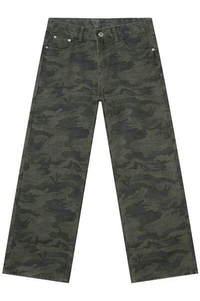 Camouflage Jeans with Pockets - Hovatok