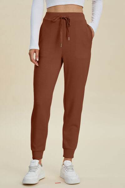 Basic Bae Full Size Air Scuba Drawstring High Waist Joggers - Hovatok