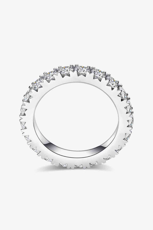 Adored 2.3 Carat Moissanite 925 Sterling Silver Eternity Ring - Hovatok