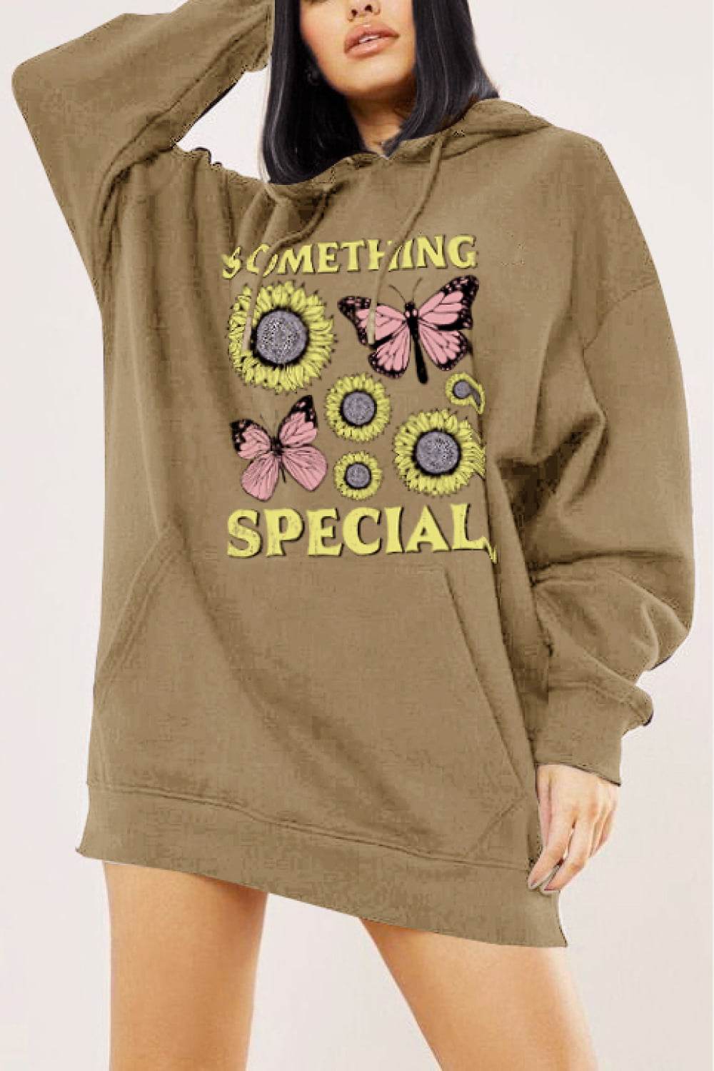 Simply Love Simply Love Full Size SOMETHING SPECIAL Graphic Hoodie - Hovatok