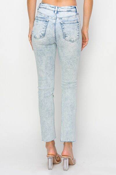 Risen Full Size High Rise Distressed Skinny Jeans - Hovatok