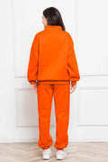 Half Zip Long Sleeve Sweatshirt and Pants Set - Hovatok