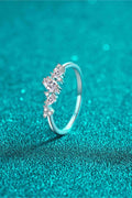 Adored Moissanite Rhodium-Plated Ring - Hovatok