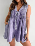 Tied Romper with Pockets - Hovatok