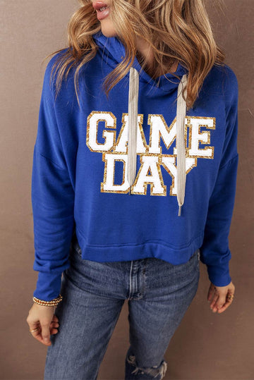 GAME DAY Drawstring Long Sleeve Hoodie - Hovatok