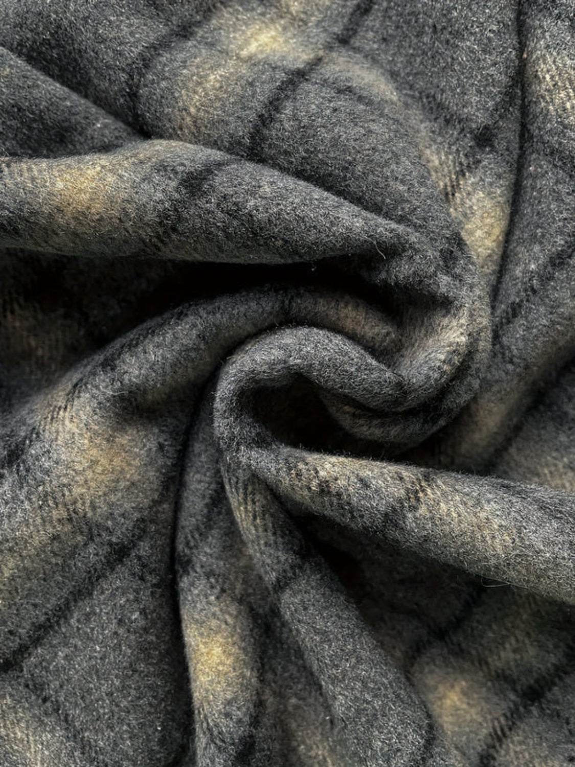 Plaid Elastic Waist Midi Skirt - Hovatok