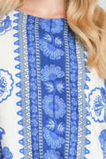 Umgee Full Size Floral Border Print Oversized Top Plus Size - Hovatok