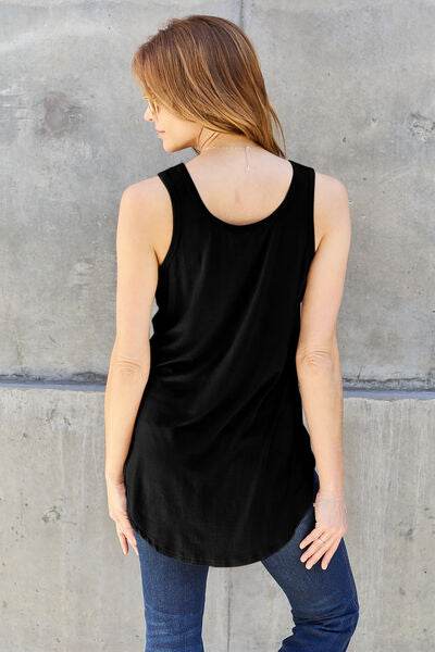 Basic Bae Bamboo Full Size Round Neck Tank - Hovatok