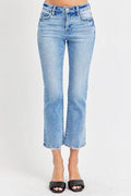 RISEN Full Size Low Rise Crop Slim Straight Jeans - Hovatok