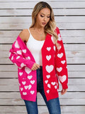 Angel Wings Heart Open Front Long Sleeve Cardigan - Hovatok