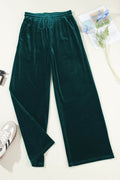 Drawstring Waist Wide Leg Active Pants - Hovatok