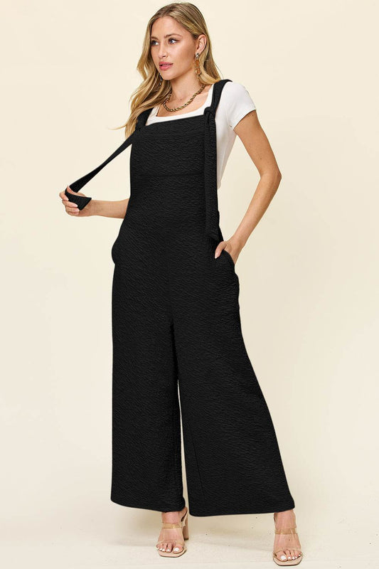 Double Take Full Size Sleeveless Wide Leg Jumpsuit - Hovatok