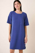 Mittoshop Urban Rib Knit Short Sleeve Tee Dress - Hovatok