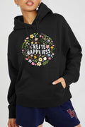 Simply Love Simply Love Full Size CREATE HAPPINESS Graphic Hoodie - Hovatok