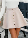 Buttoned Corduroy Mini Skirt - Hovatok