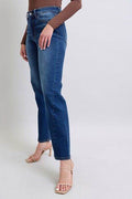 Judy Blue Full Size Side Seam Detail Straight Jeans with Pockets - Hovatok