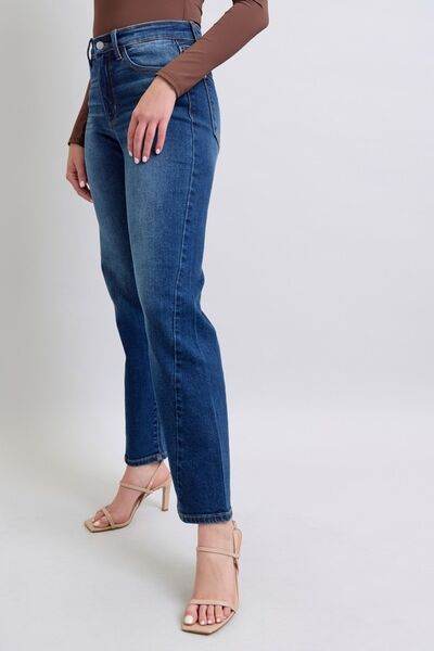 Judy Blue Full Size Side Seam Detail Straight Jeans with Pockets - Hovatok