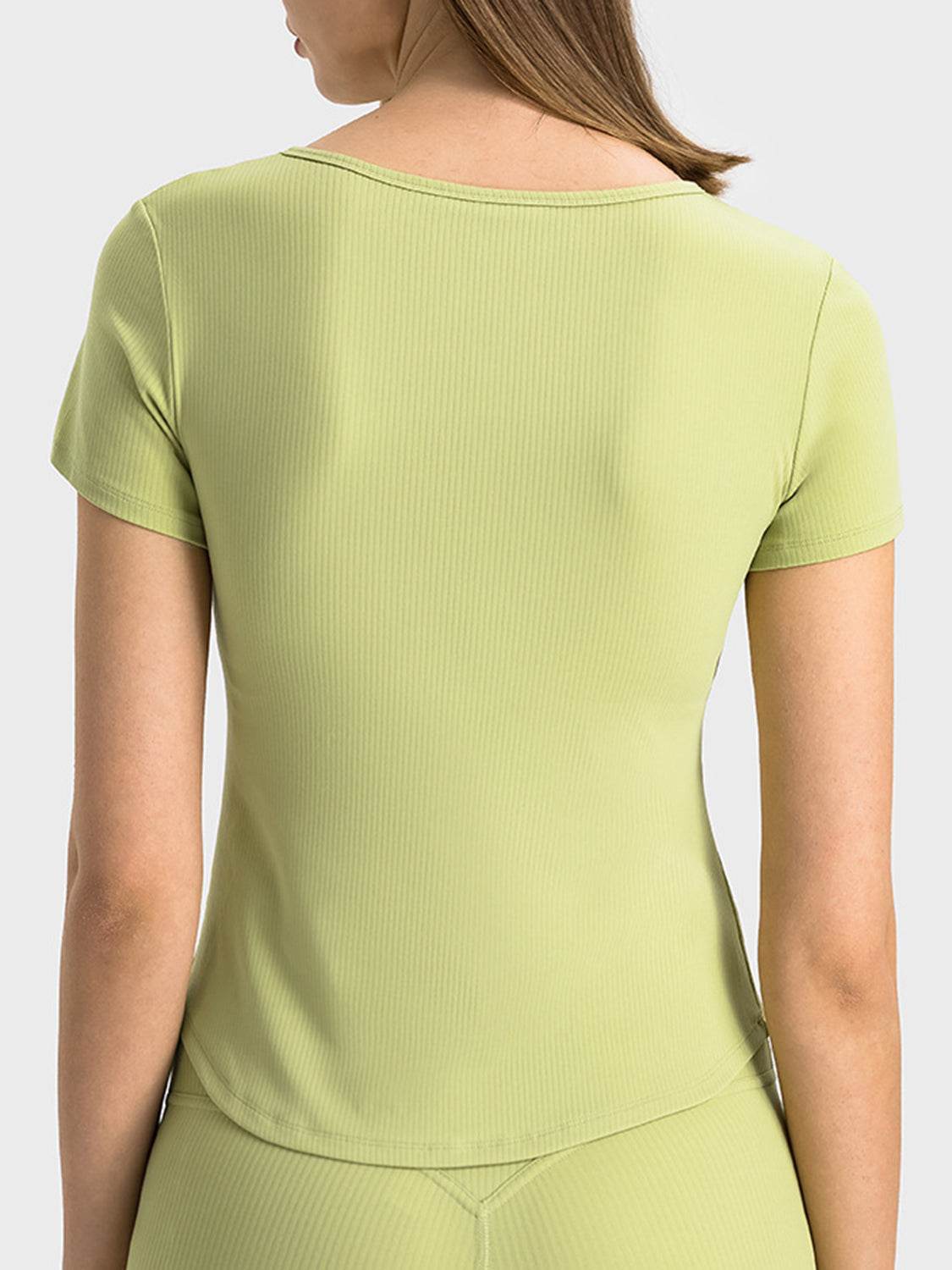 Millennia Notched Short Sleeve Active T-Shirt - Hovatok