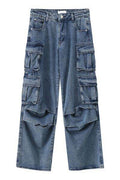 Men's Multi-Pocket Pleated Cargo Jeans - Hovatok