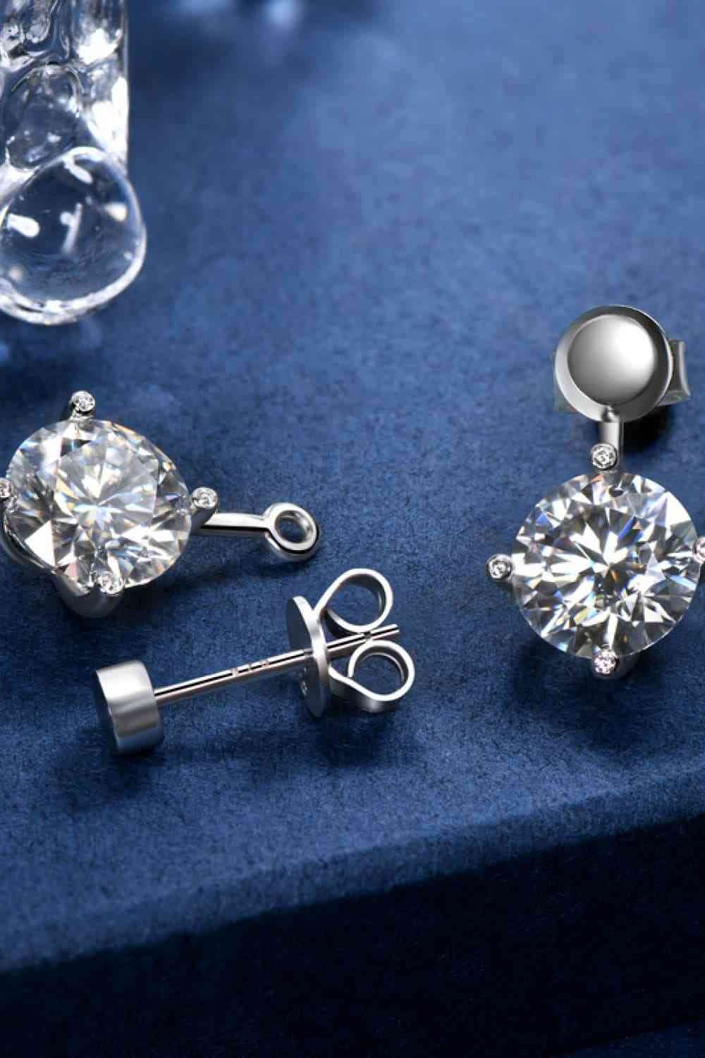 Adored 4 Carat Moissanite Drop Earrings - Hovatok